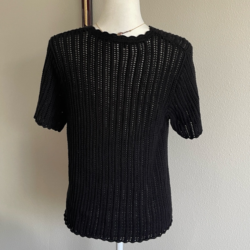 JohnPaulRichard Black Knit Cardigan Size L - Picture 6 of 7
